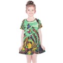 Monkey Tiger Bird Parrot Forest Jungle Style Kids  Simple Cotton Dress View1