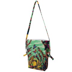 Monkey Tiger Bird Parrot Forest Jungle Style Folding Shoulder Bag by Grandong