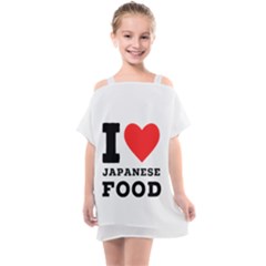 I Love Japanese Food Kids  One Piece Chiffon Dress by ilovewhateva