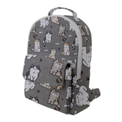 Cute Cat Pattern Cartoon Flap Pocket Backpack (large) by Cowasu