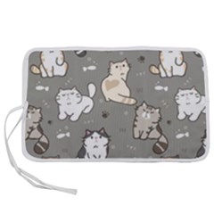 Cute Cat Pattern Cartoon Pen Storage Case (m) by Cowasu