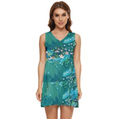 Psychedelic Adventure Tiered Sleeveless Mini Dress by Cowasu