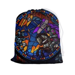 The Game Monster Stained Glass Drawstring Pouch (2xl) by Cowasu