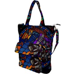 The Game Monster Stained Glass Shoulder Tote Bag by Cowasu