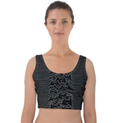 Kitty Cat Art Division Velvet Crop Top by Bangk1t