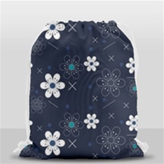 Flowers Pattern Pattern Flower Texture Drawstring Bag (small) by Ndabl3x