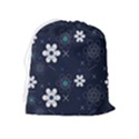 Flowers Pattern Pattern Flower Texture Drawstring Pouch (XL) View2