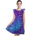 Realistic Night Sky With Constellations Tie Up Tunic Dress View1