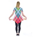 Graphics Colorful Colors Wallpaper Graphic Design Short Sleeve Tunic  View2