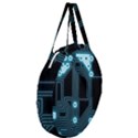 A Completely Seamless Background Design Circuitry Giant Round Zipper Tote View3