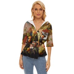 Abundance Of Fruit Severin Roesen Lightweight Drawstring Hooded Top by Amaryn4rt