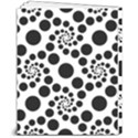 Dot dots round black and white 8  x 10  Softcover Notebook View2