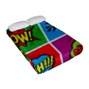 Pop Art Comic Vector Speech Cartoon Bubbles Popart Style With Humor Text Boom Bang Bubbling Expressi Fitted Sheet (Full/ Double Size) View2