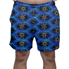 Blue Bee Hive Men s Shorts by Amaryn4rt