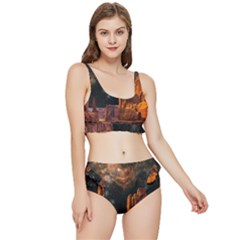 Geology Sand Stone Canyon Frilly Bikini Set by Simbadda