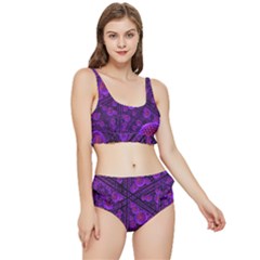 Spheres Combs Structure-regulation Frilly Bikini Set by Simbadda