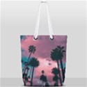 Nature Sunset Sky Clouds Palms Tropics Porous Full Print Rope Handle Tote (Small) View1