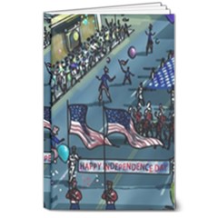 July 4th Parade Independence Day 8  X 10  Hardcover Notebook by Ravend