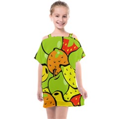 Fruit Food Wallpaper Kids  One Piece Chiffon Dress by Dutashop