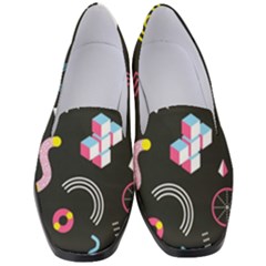 Memphis Design Seamless Pattern Women s Classic Loafer Heels by uniart180623