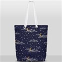 Hand-drawn-scratch-style-night-sky-with-moon-cloud-space-among-stars-seamless-pattern-vector-design- Full Print Rope Handle Tote (Small) View1
