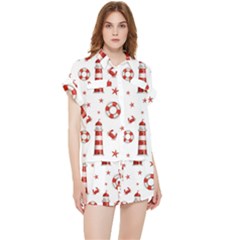 Nautical-seamless-pattern Chiffon Lounge Set by uniart180623