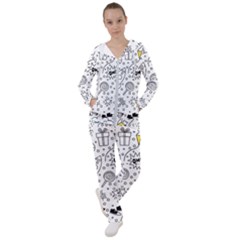 Set-cute-colorful-doodle-hand-drawing Women s Tracksuit by uniart180623