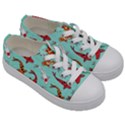 Pattern-with-koi-fishes Kids  Low Top Canvas Sneakers View3