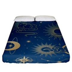 Seamless-galaxy-pattern Fitted Sheet (king Size) by uniart180623
