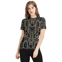 Art-deco-geometric-abstract-pattern-vector Women s Short Sleeve Rash Guard by uniart180623