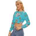 Colored-sketched-sea-elements-pattern-background-sea-life-animals-illustration Lightweight Long Sleeve Sweatshirt View2