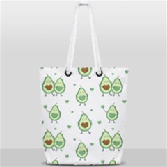 Cute-seamless-pattern-with-avocado-lovers Full Print Rope Handle Tote (small) by uniart180623