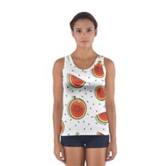 Seamless-background-pattern-with-watermelon-slices Sport Tank Top  by uniart180623