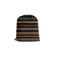 Set-antique-greek-borders-seamless-ornaments-golden-color-black-background-flat-style-greece-concept Drawstring Pouch (small) by uniart180623