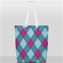 Argyle-pattern-seamless-fabric-texture-background-classic-argill-ornament Full Print Rope Handle Tote (Small) View2
