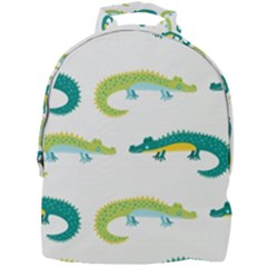 Cute-cartoon-alligator-kids-seamless-pattern-with-green-nahd-drawn-crocodiles Mini Full Print Backpack by uniart180623