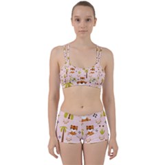 Cute-tiger-car-safari-seamless-pattern Perfect Fit Gym Set by uniart180623