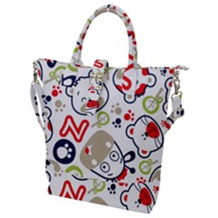 Animals-pattern Buckle Top Tote Bag by uniart180623