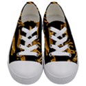 Seamless-exotic-pattern-with-tigers Kids  Low Top Canvas Sneakers View1