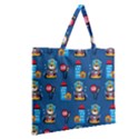 Racing-car-printing-set-cartoon-vector-pattern Zipper Large Tote Bag View2