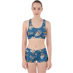 Seamless-pattern-funny-astronaut-outer-space-transportation Work It Out Gym Set by uniart180623