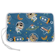 Seamless-pattern-funny-astronaut-outer-space-transportation Pen Storage Case (s) by uniart180623