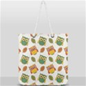 Background-with-owls-leaves-pattern Full Print Rope Handle Tote (Large) View2