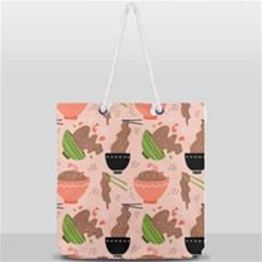 Japanese Street Food  Soba Noodle In Bowls Full Print Rope Handle Tote (large) by uniart180623