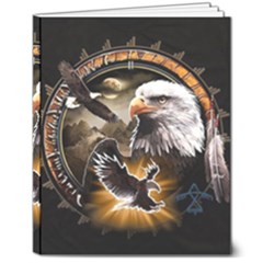 Eagle Dreamcatcher Art Bird Native American 8  X 10  Softcover Notebook by uniart180623