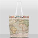 Old World Map Of Continents The Earth Vintage Retro Full Print Rope Handle Tote (Small) View2