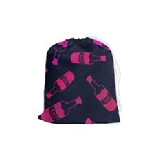 Wine Bottles Background Graphic Drawstring Pouch (medium) by uniart180623