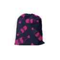 Wine Bottles Background Graphic Drawstring Pouch (Medium) View2