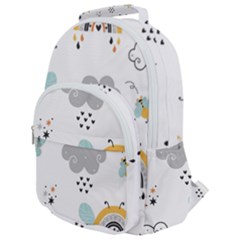 Art Pattern Design Wallpaper Background Print Rounded Multi Pocket Backpack by uniart180623