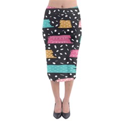 Art Pattern Design Wallpaper Background Print Patterns Midi Pencil Skirt by uniart180623